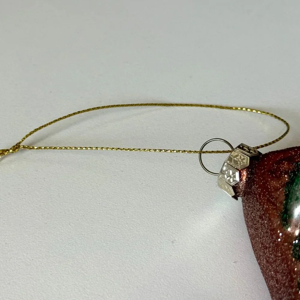 Christmas Holiday Ornament Glass Blown Old World vtg inspired avocado toast